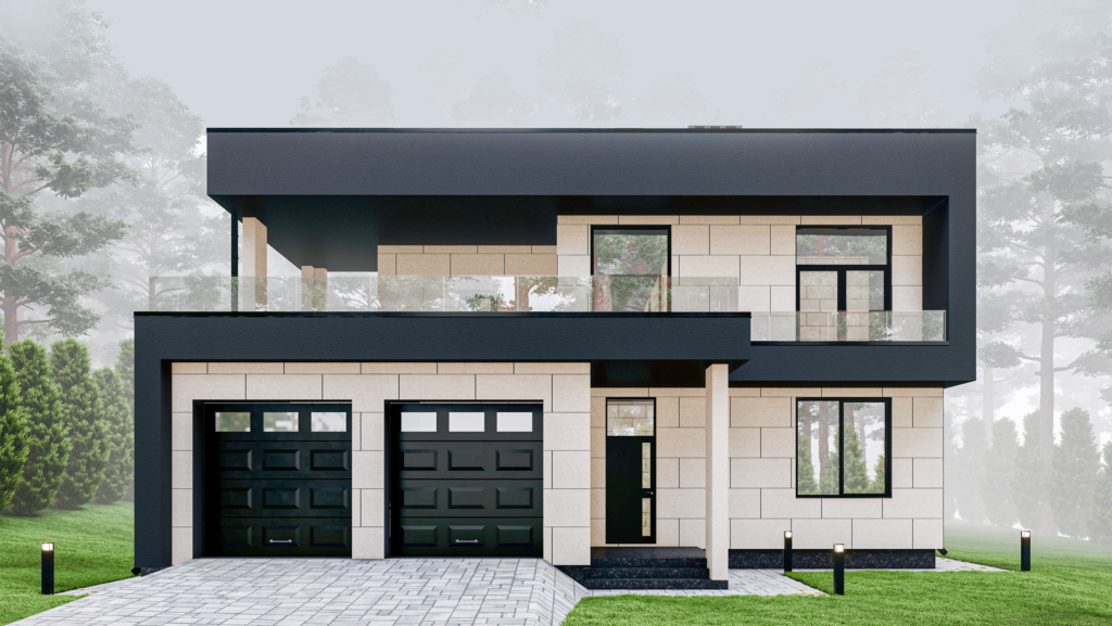 Proiect de casă. Hi-Tech. Chișinău. Arhitect 2M2