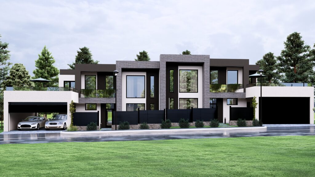 Дизайн фасада дуплекса | Элитное жилье | 2M2 Архитектура